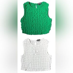 Alter Brooklyn Popcorn Sleeveless Blouse (Lot Of 2)